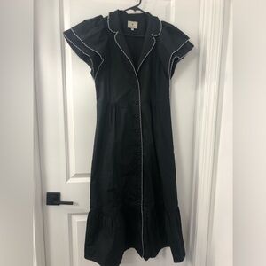 Tuckernuck Alice Dress- Black with White Trim